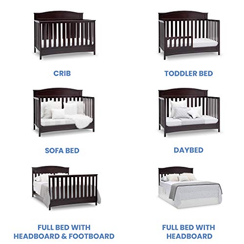 White 4-in-1 Convertible Baby Crib T9913
