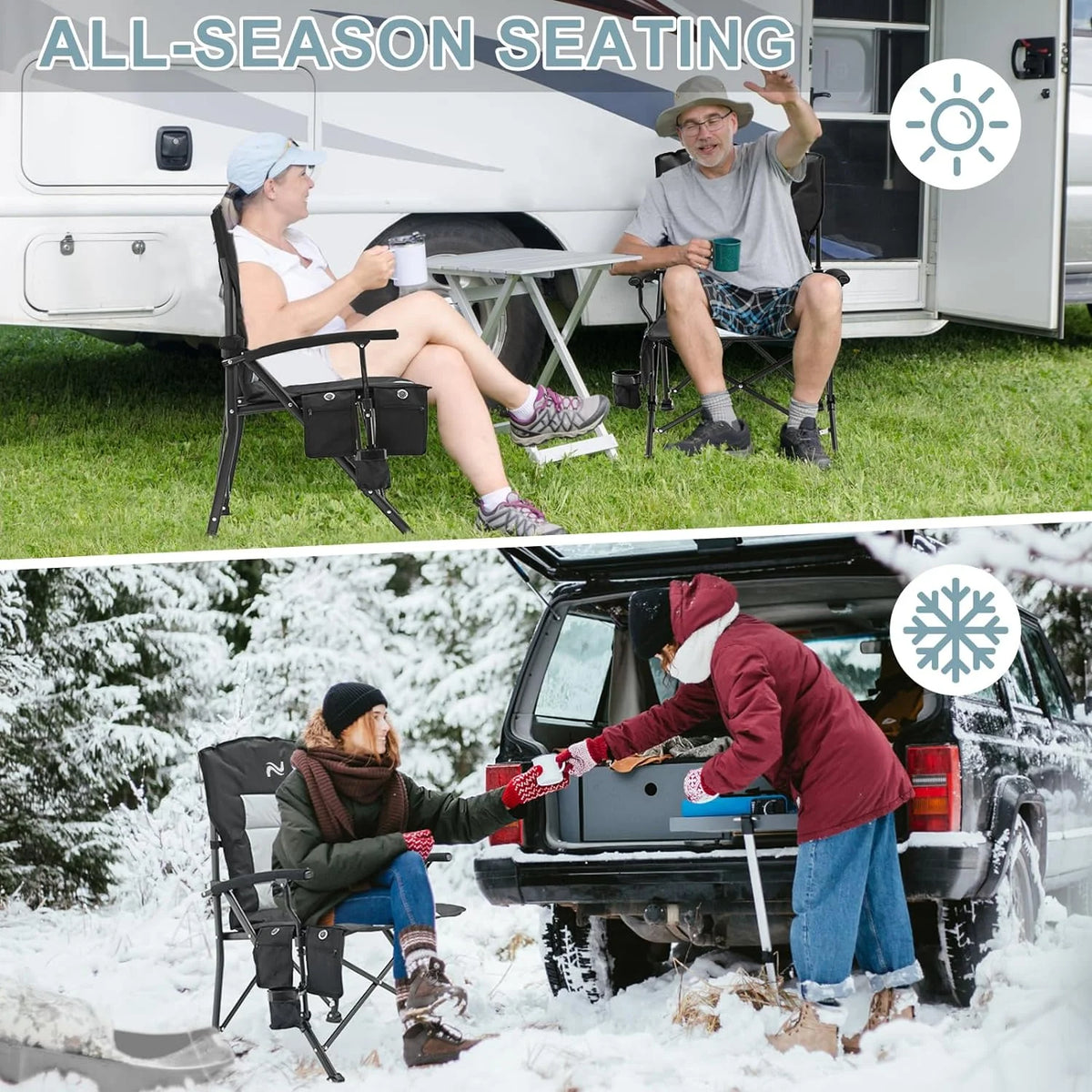 Heated Folding Camping Chair F7592