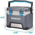 Carbonite Gray and Blue 25 Quart Cooler A2191