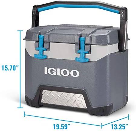 Carbonite Gray and Blue 25 Quart Cooler A2191