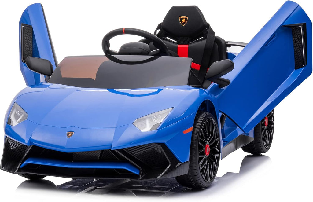 12V Licensed Lamborghini Aventador Battery Powered Sports Car Toy - Black D523