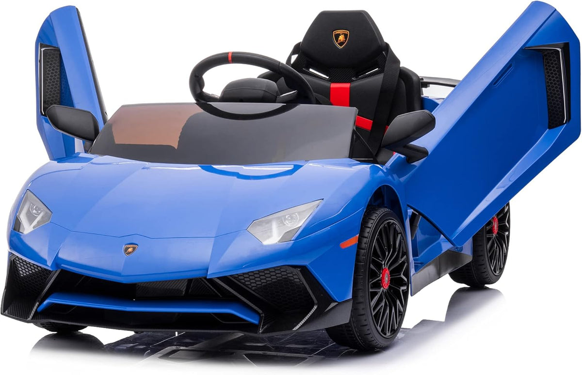 12V Licensed Lamborghini Aventador Battery Powered Sports Car Toy - Black D523