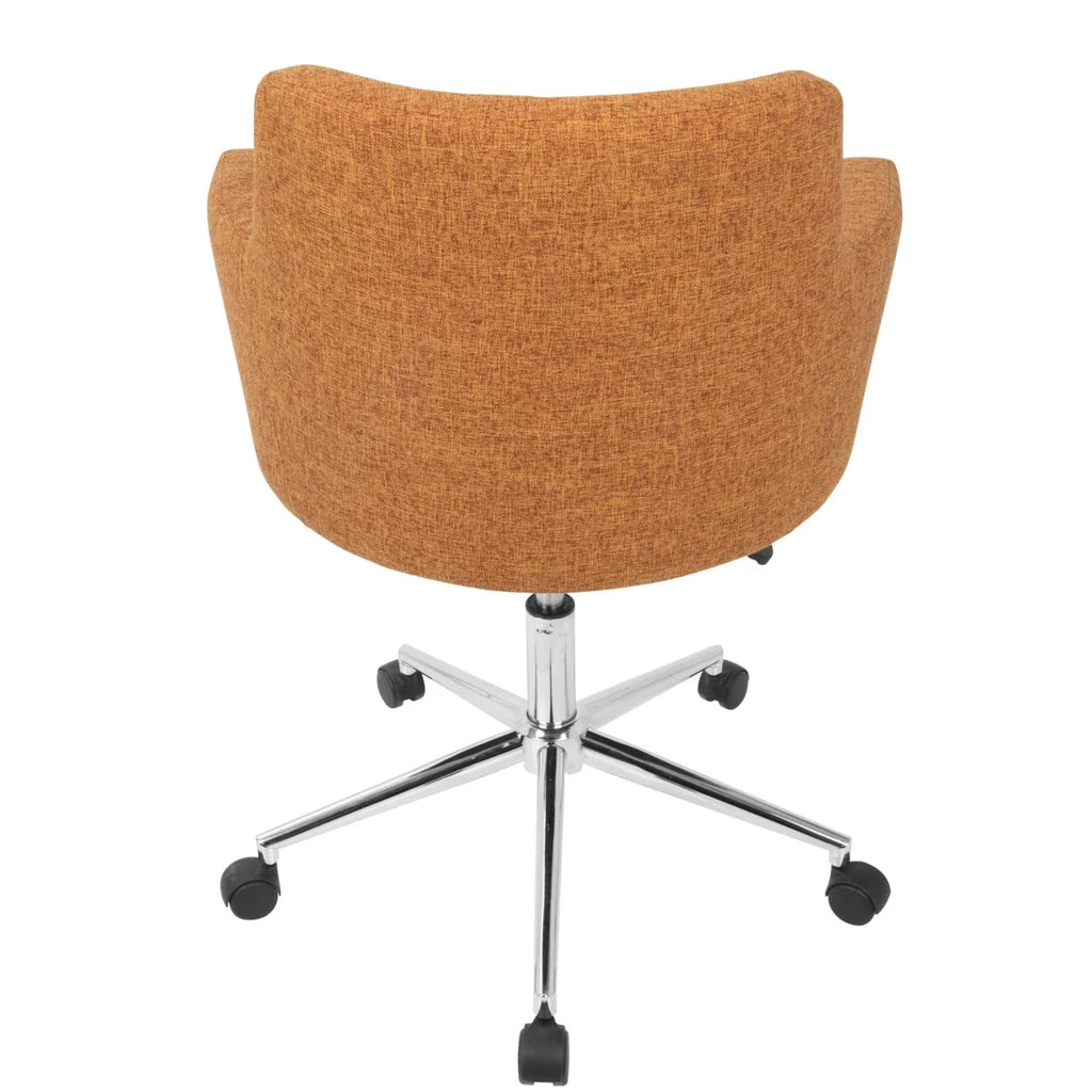 Adjustable Orange Metal Fabric Office Chair O5190