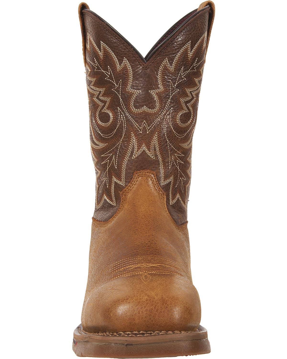 Brown Carbon Fiber Toe Western Boots S7933