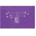 Magnetic Glass Dry Erase Whiteboard, 4x6 Purple H38931