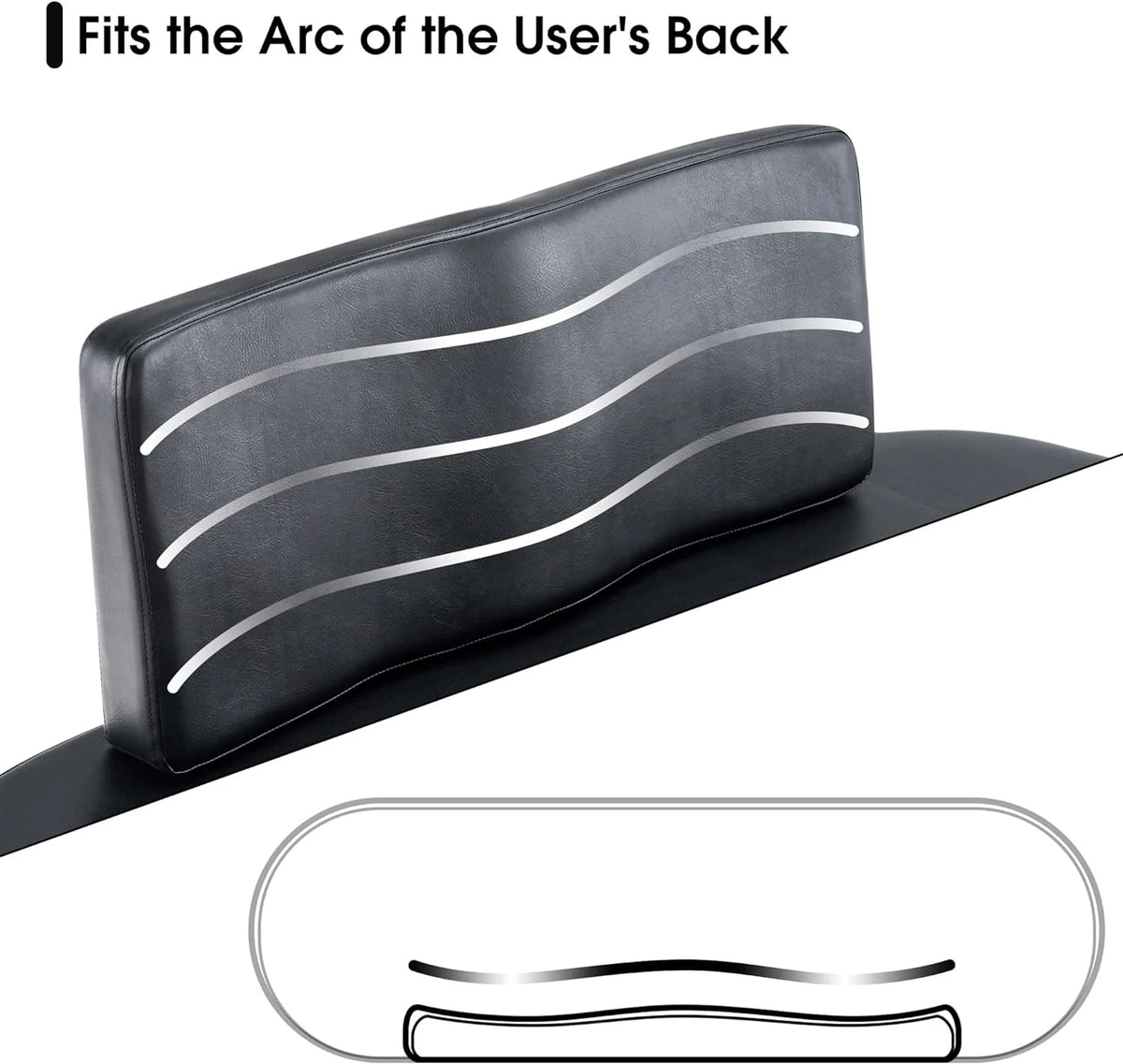 Black Leather Upholstered Bench with Backrest E338