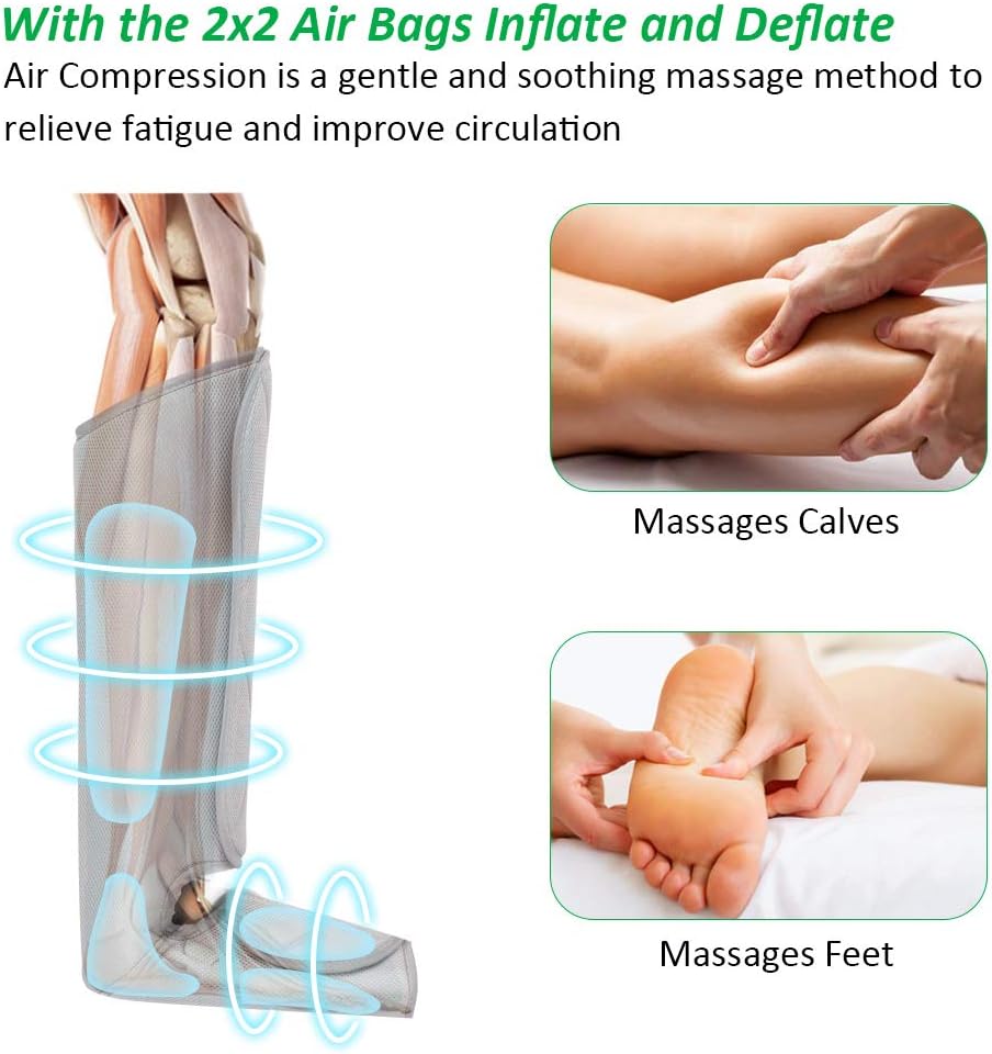 Air Compression Foot and Calf Massage Machine with Heat M4658