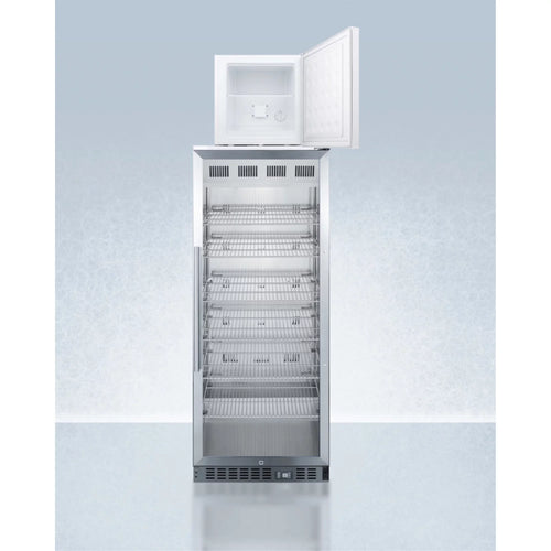 12.4 cu. ft. Stacked Glass Door Refrigerator with Freezer Z14745