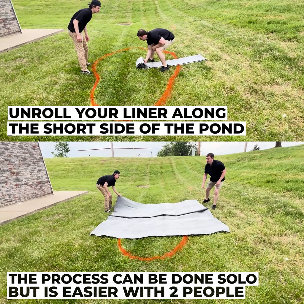 15 ft. x 30 ft. 60 Mil EPDM Rubber Pond Liner and Underlayment Combo U58195