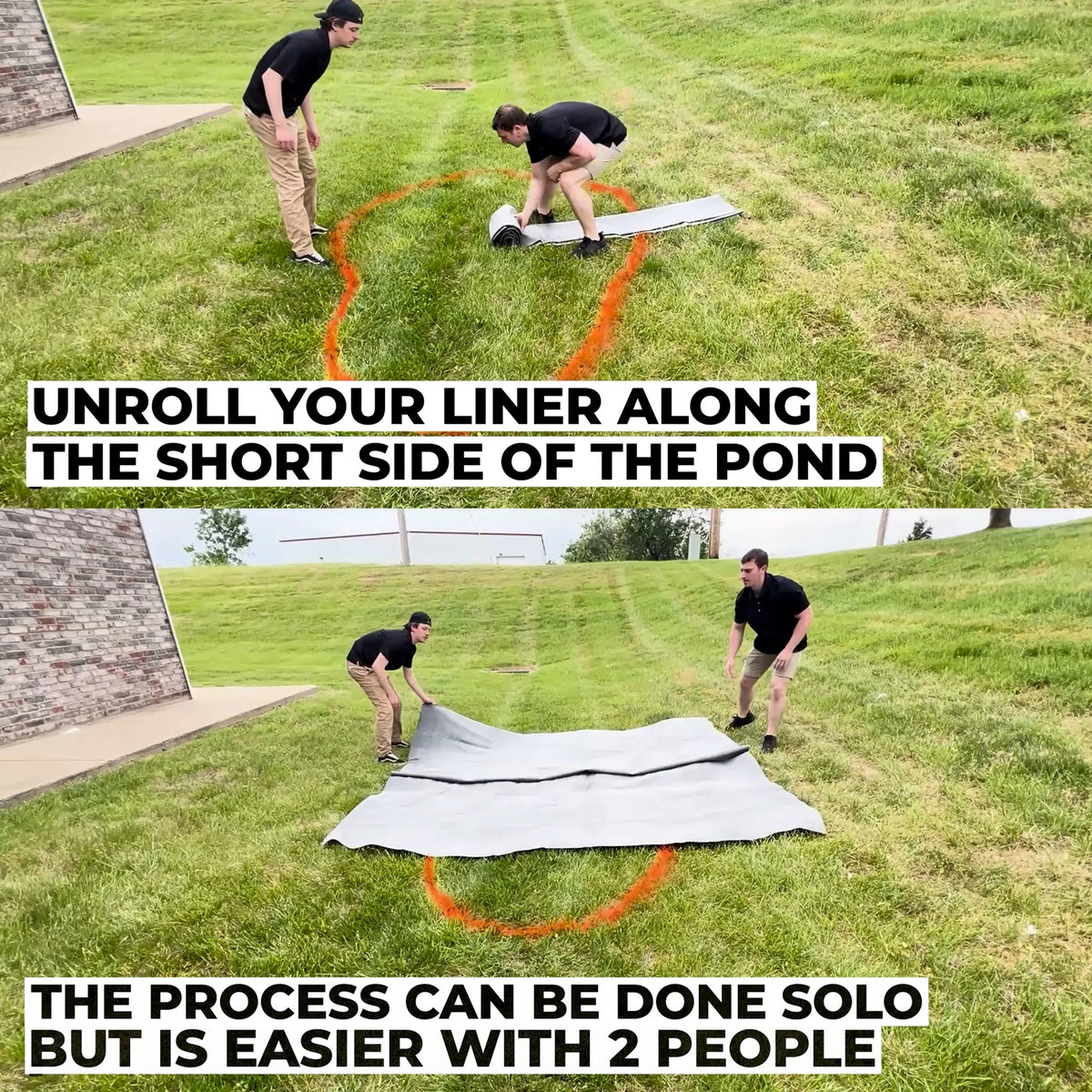 15 ft. x 30 ft. 60 Mil EPDM Rubber Pond Liner and Underlayment Combo U58195