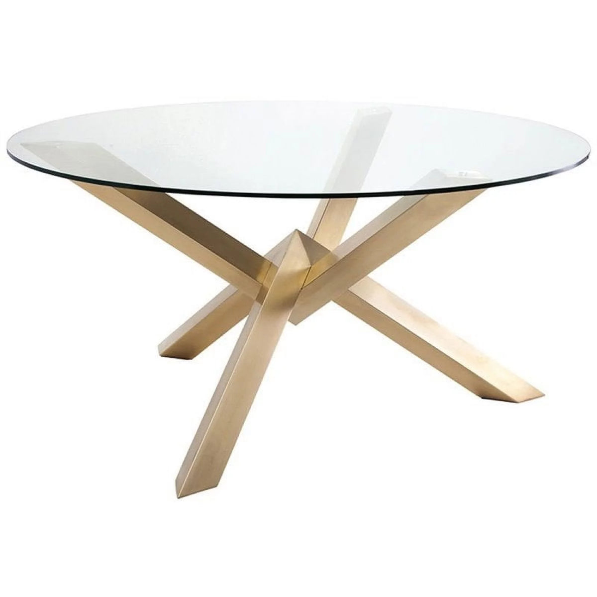 72" Round Glass Top Dining Table V655393