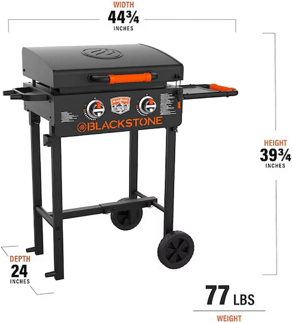 22 inch Propane Flat Top Gas Grill with Hood and Stand W559648