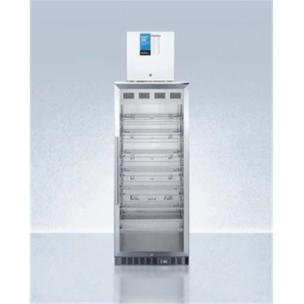 12.4 cu. ft. Stacked Glass Door Refrigerator with Freezer Z14745