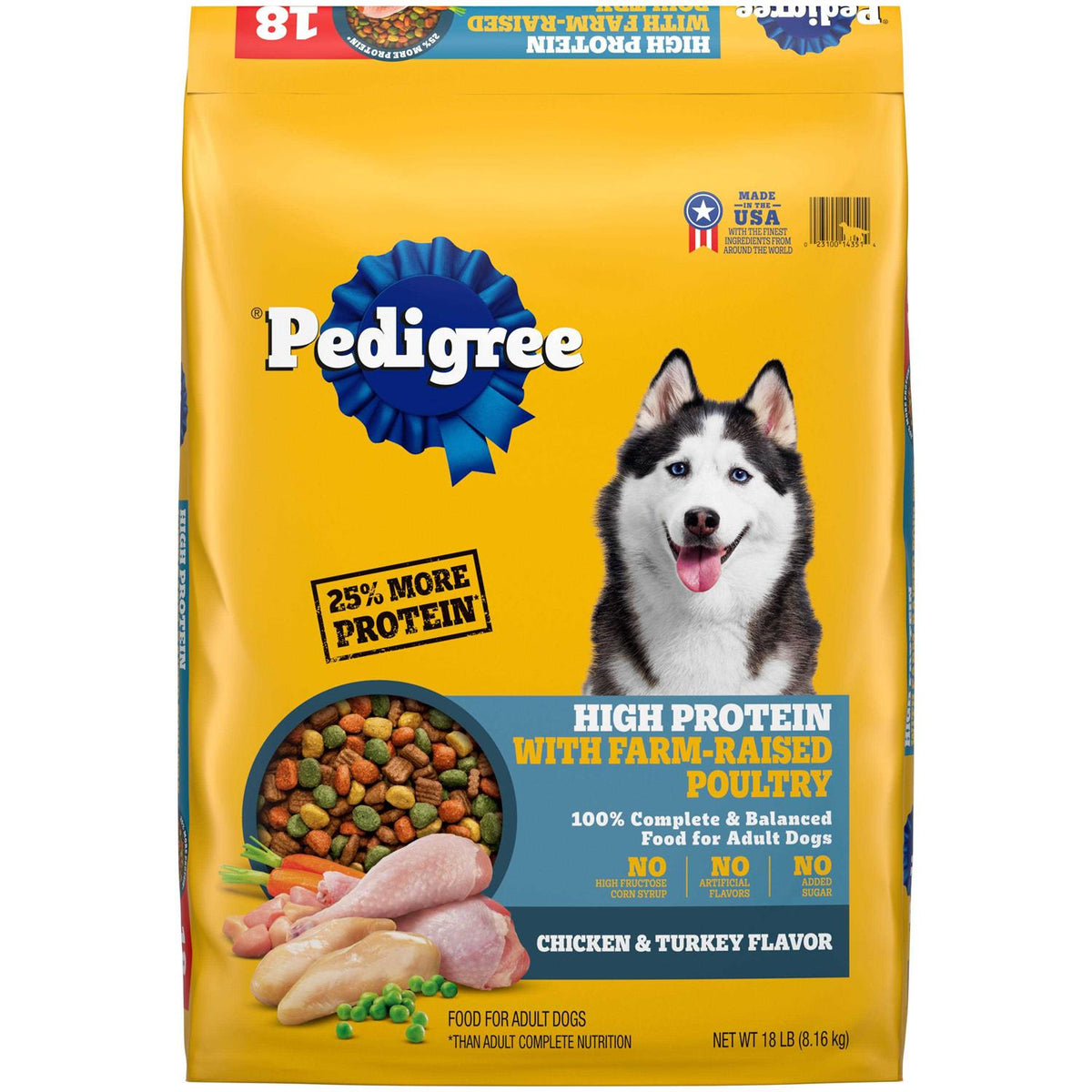 High Protein Adult Dry Dog Food Chicken and Turkey V666095