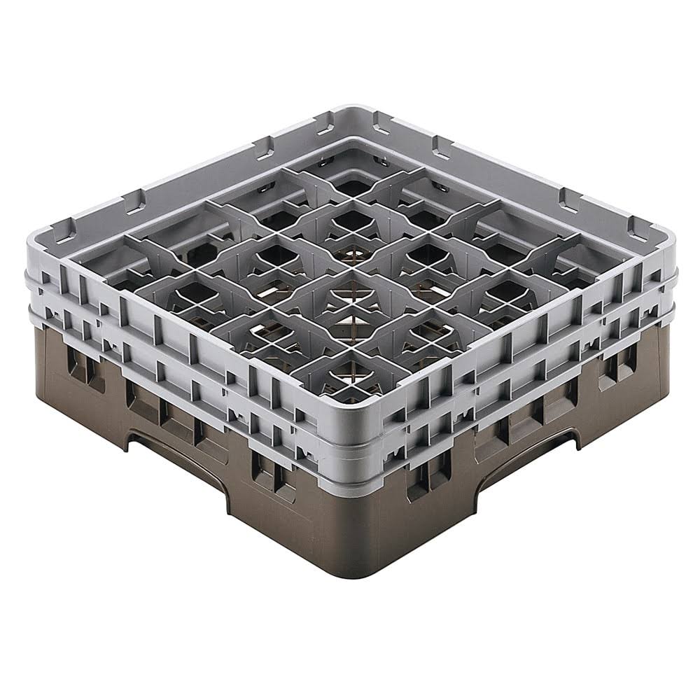 16 Compartment Full Size Glass Rack with 2 Extenders T427933