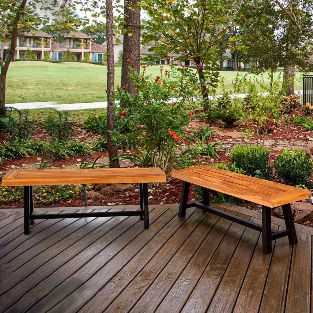 2pc 63x22 Acacia Wood Benches I96340
