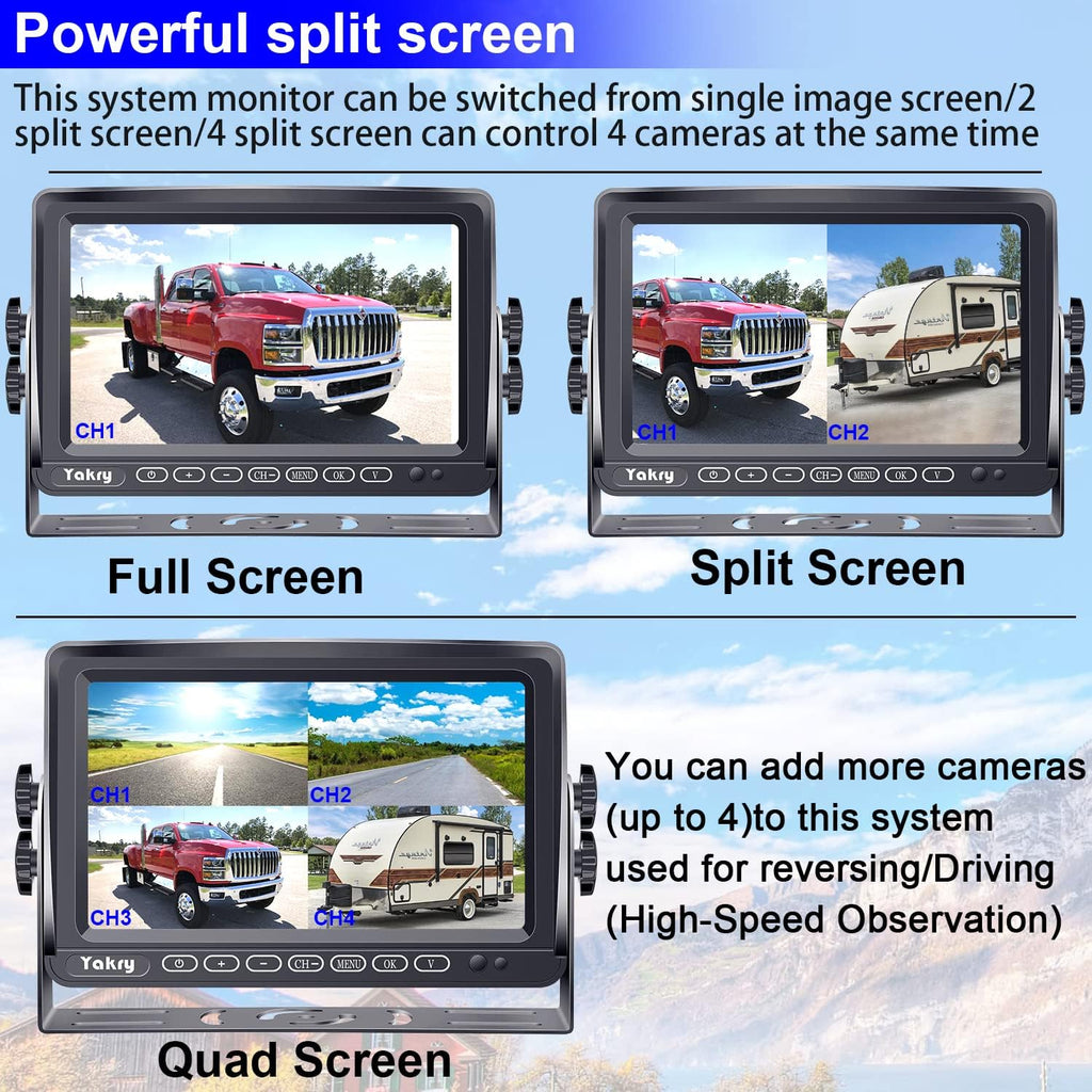 Wireless HD 1080P Backup Camera with 7 Inch Touch Key DVR Monitor M336