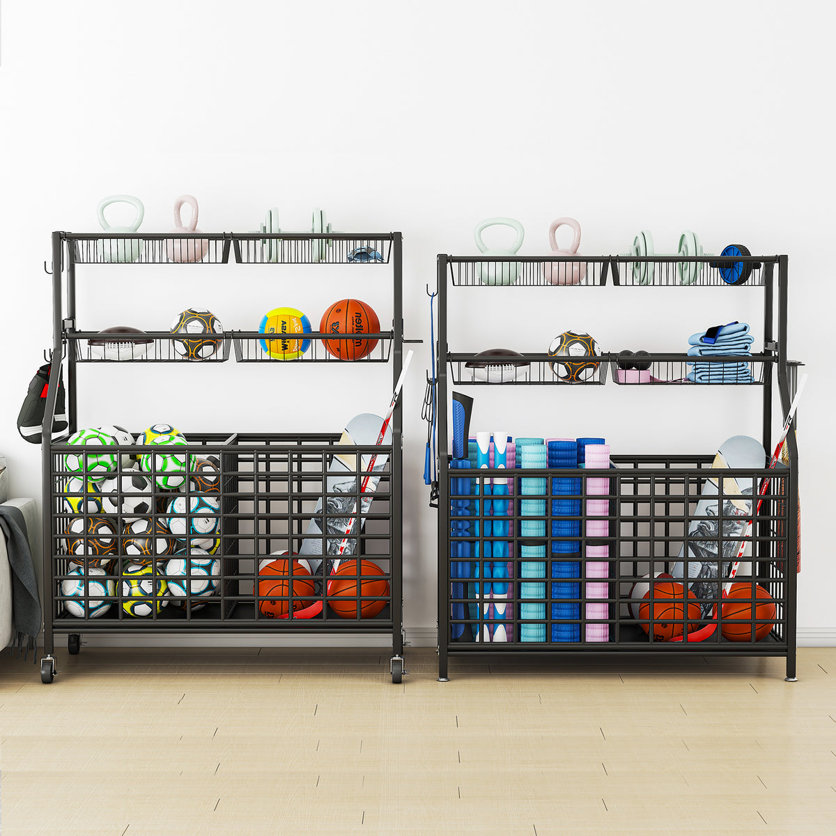 Black Rolling Storage Cart H2213