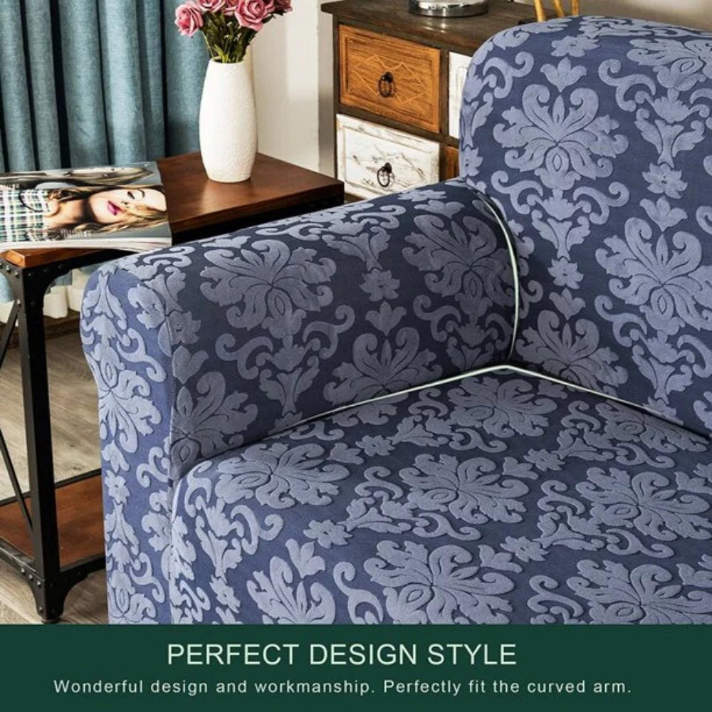 Jacquard Damask Stretch Sofa Cover Loveseat E405