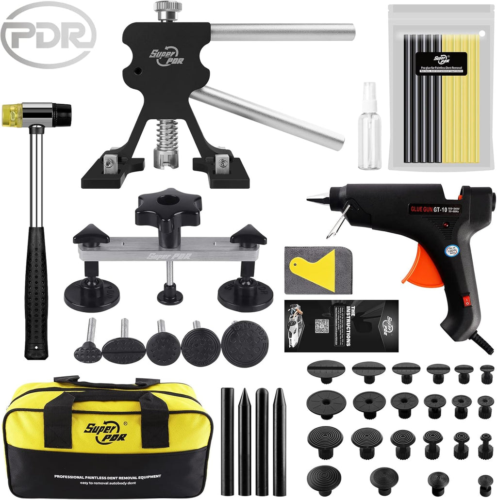 Paintless Dent Repair Kit with Bridge Dent Puller and Black Dent Lifter, Pack of 2 S325482