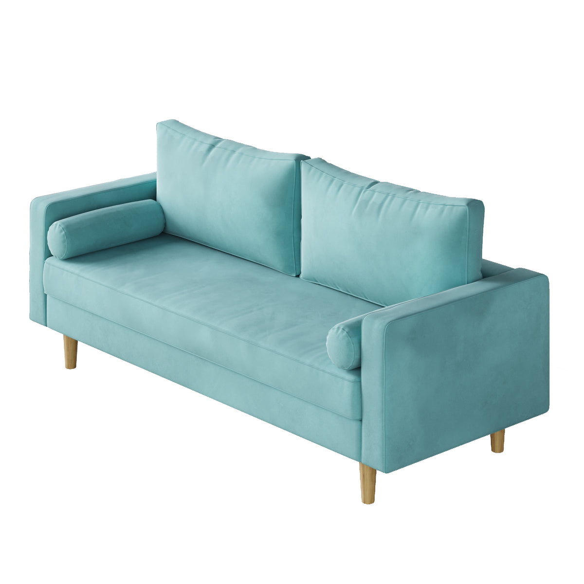 Modern Green Velvet Double Seat Sofa Z6501