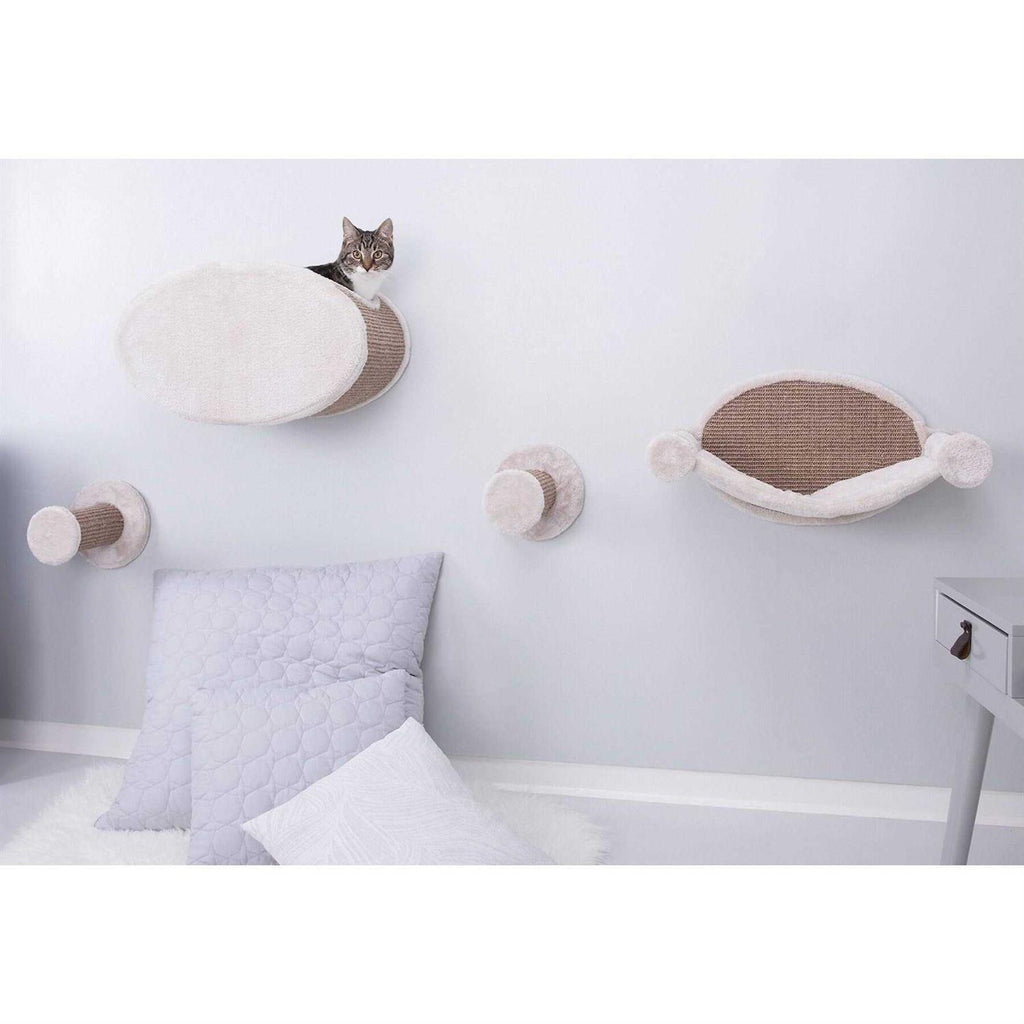 Wall Mounted Cat Lounge Set Hammock and Condo with Two Steps G30313
