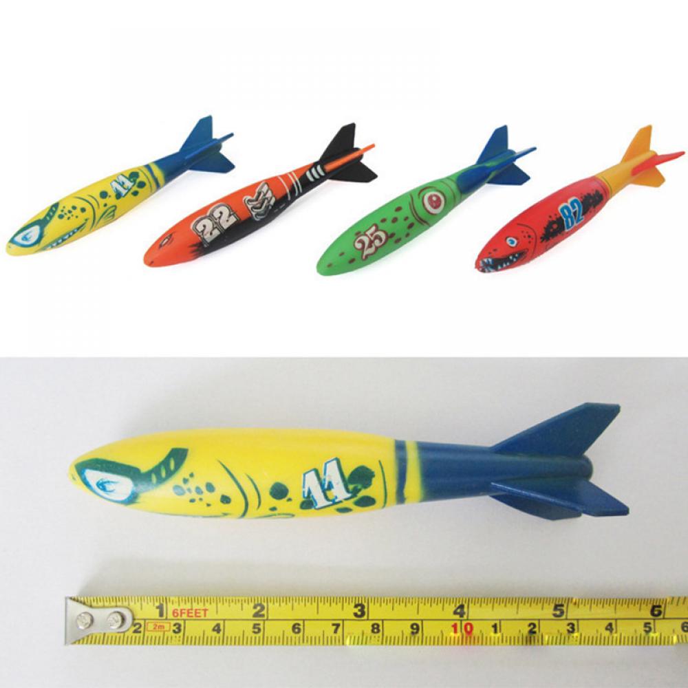 4 Colorful Pool Diving Shark Toys U72284