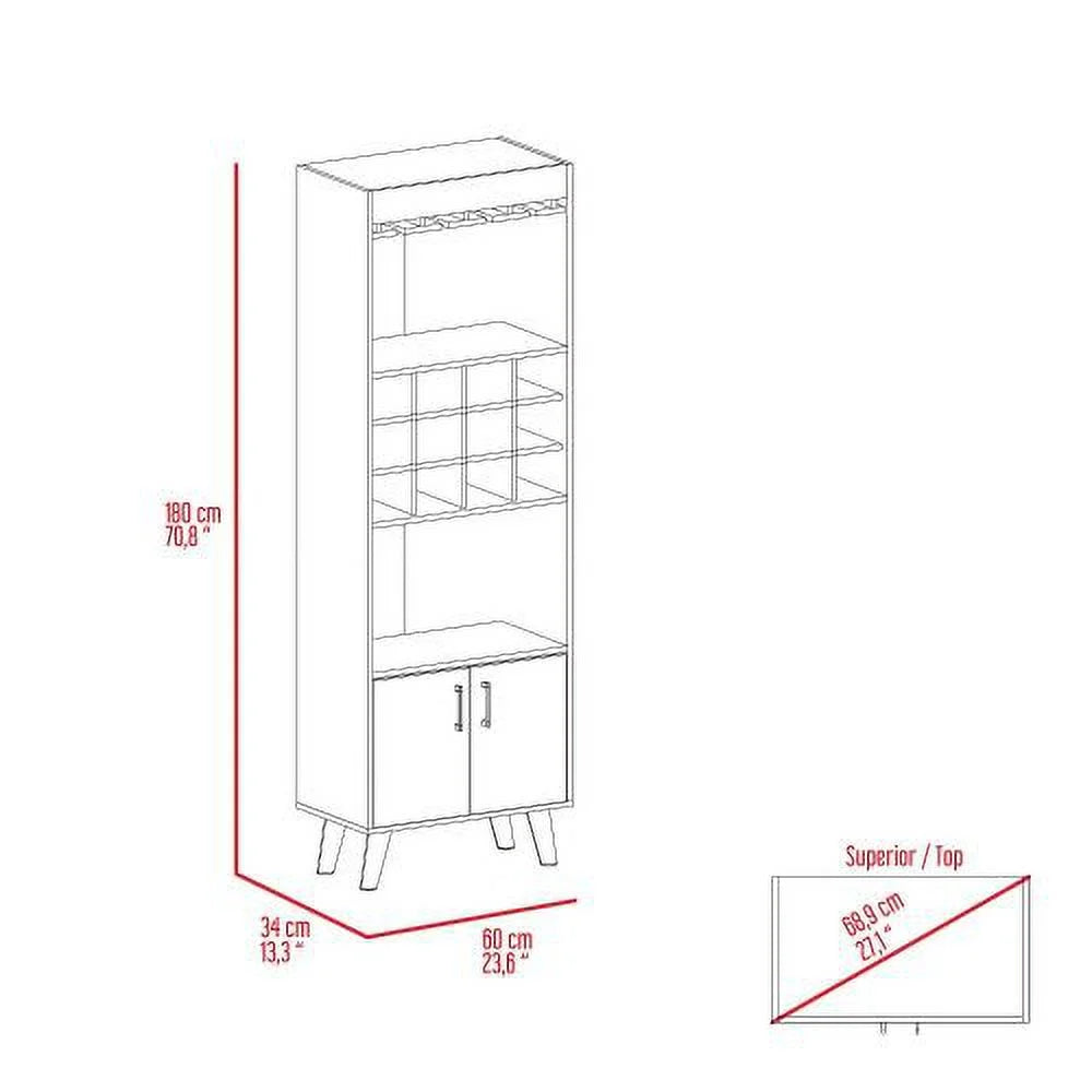 Dark Walnut Bar Cabinet S668
