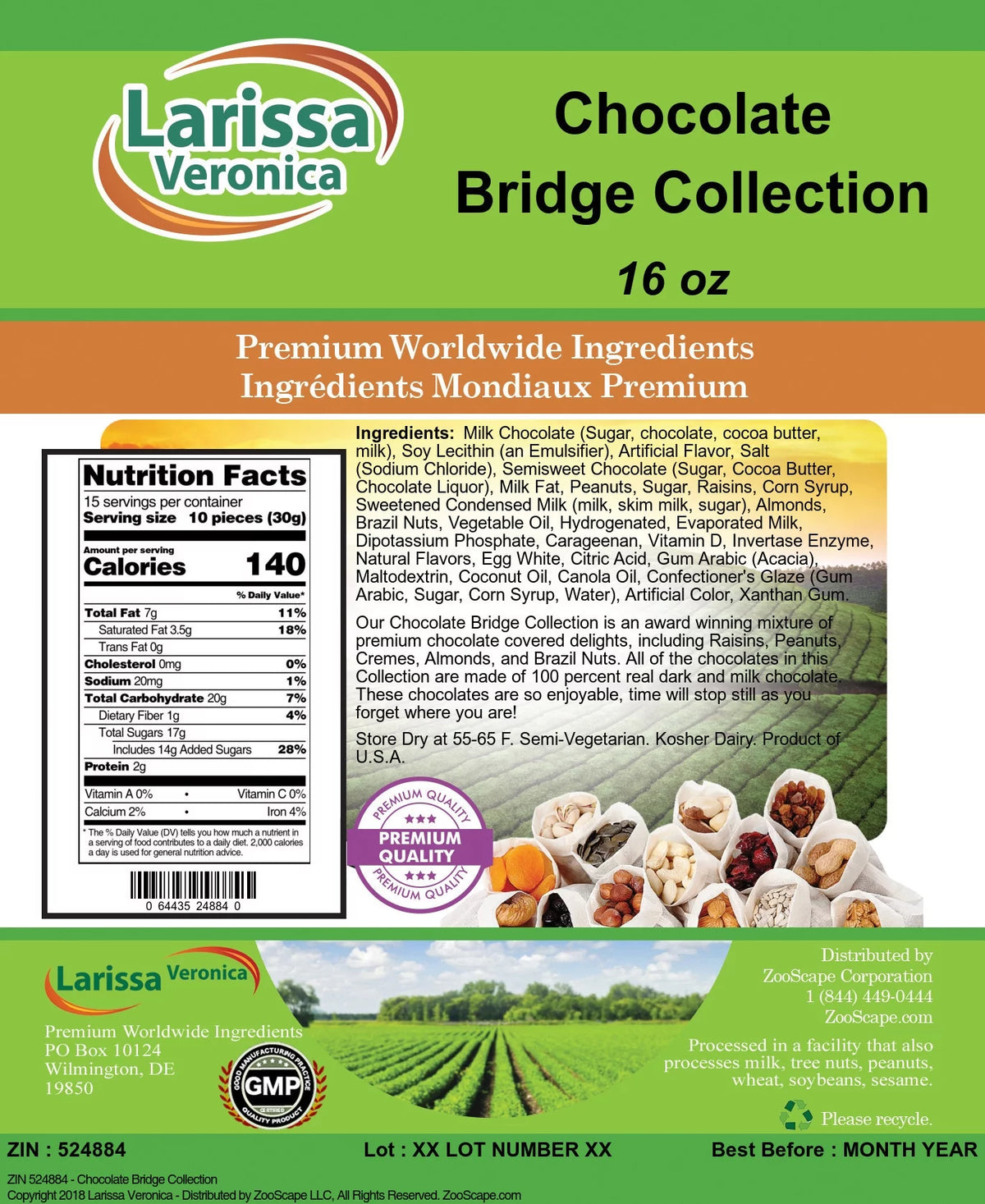 Chocolate Bridge Collection 16 oz 3-Pack V6488