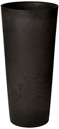 Black Tall Round Planter, 13 by 13 by 28-Inch S88944