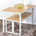 3 Piece Dining Set Light Brown White A279848