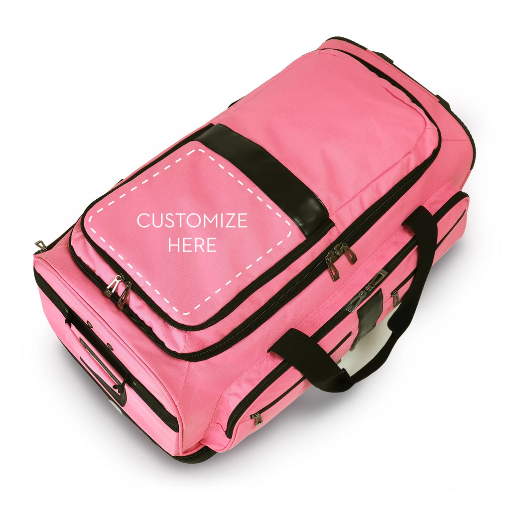 Pink/Black 28 inch Collapsible Duffel with Wheels W740710