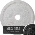 Hand-Painted Steel Gray Ceiling Medallion O624