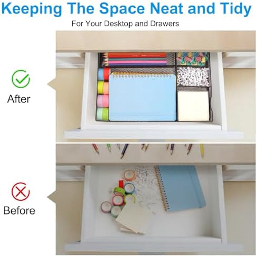 5 Grid Metal Mesh Drawer Organizer M239282