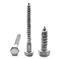 Hex Lag Screw Low Carbon Steel Hot Dip Galvanized Pk 100 U376