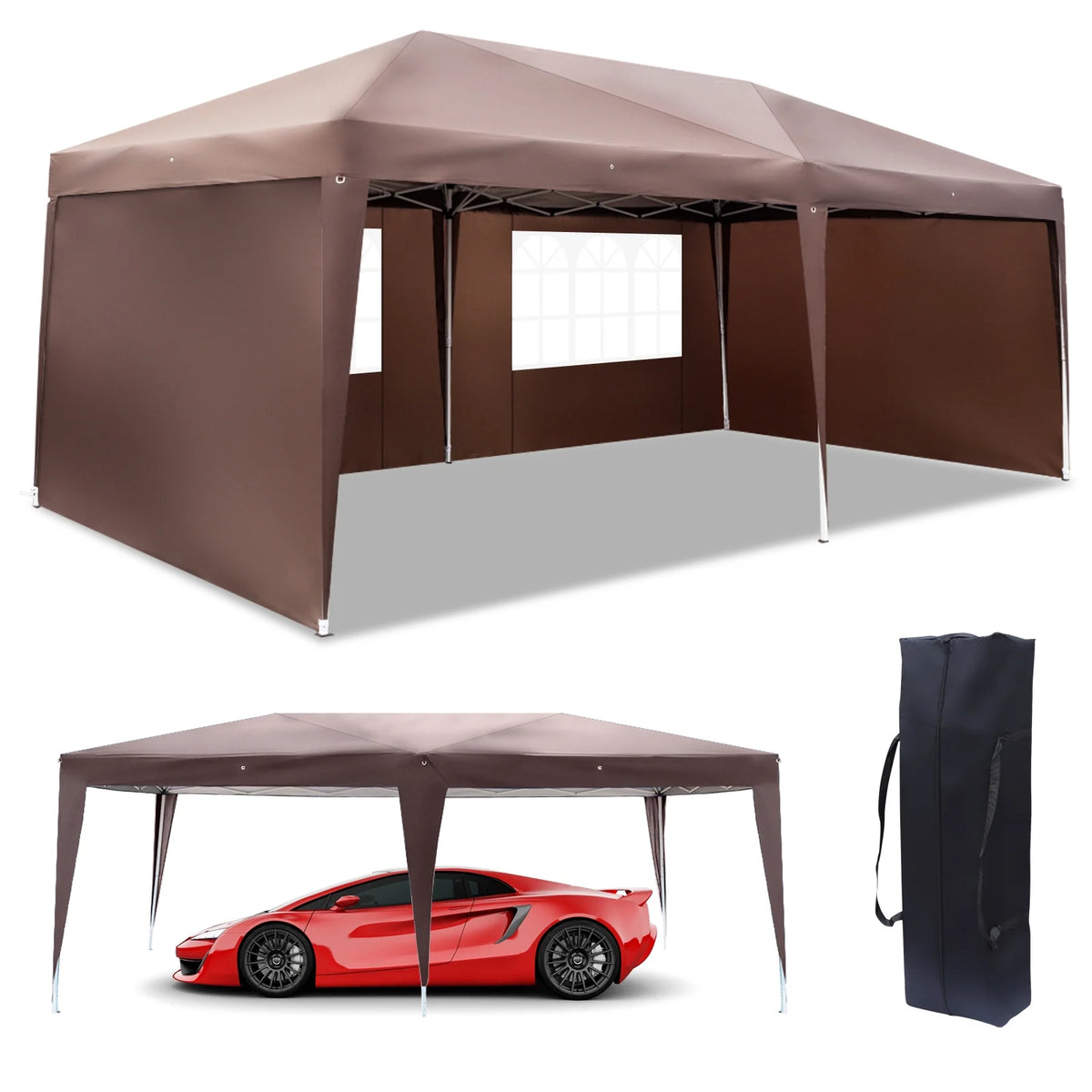 10'x20' Pop Up Canopy Tent with Carry Bag E991