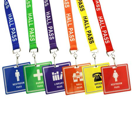 36 Pack Student Hall Pass Lanyards with Breakaway Lanyards Q413947