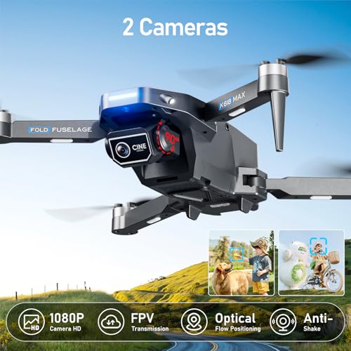 Drone with Camera 1080P FPV Quadcopter Brushless Motor Black E4531