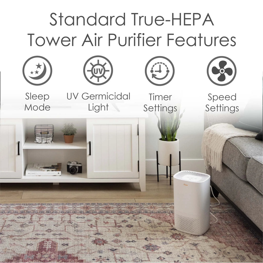 White True HEPA Air Purifier with UV Light I24100