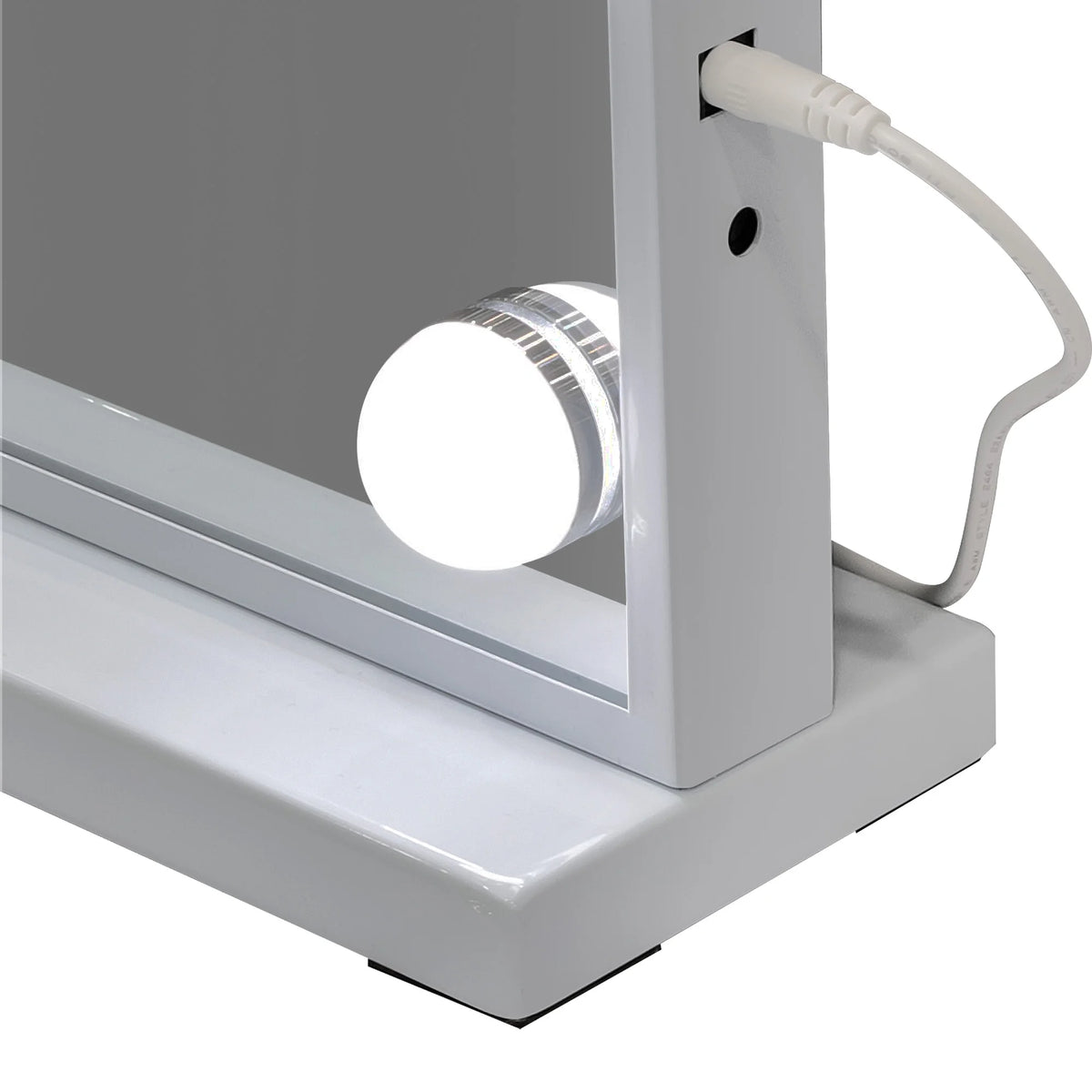 White Metal Hollywood Vanity Mirror with Lights M5218