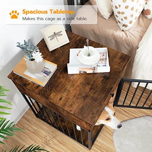 Wooden Dog Crate Furniture with Drawer F214