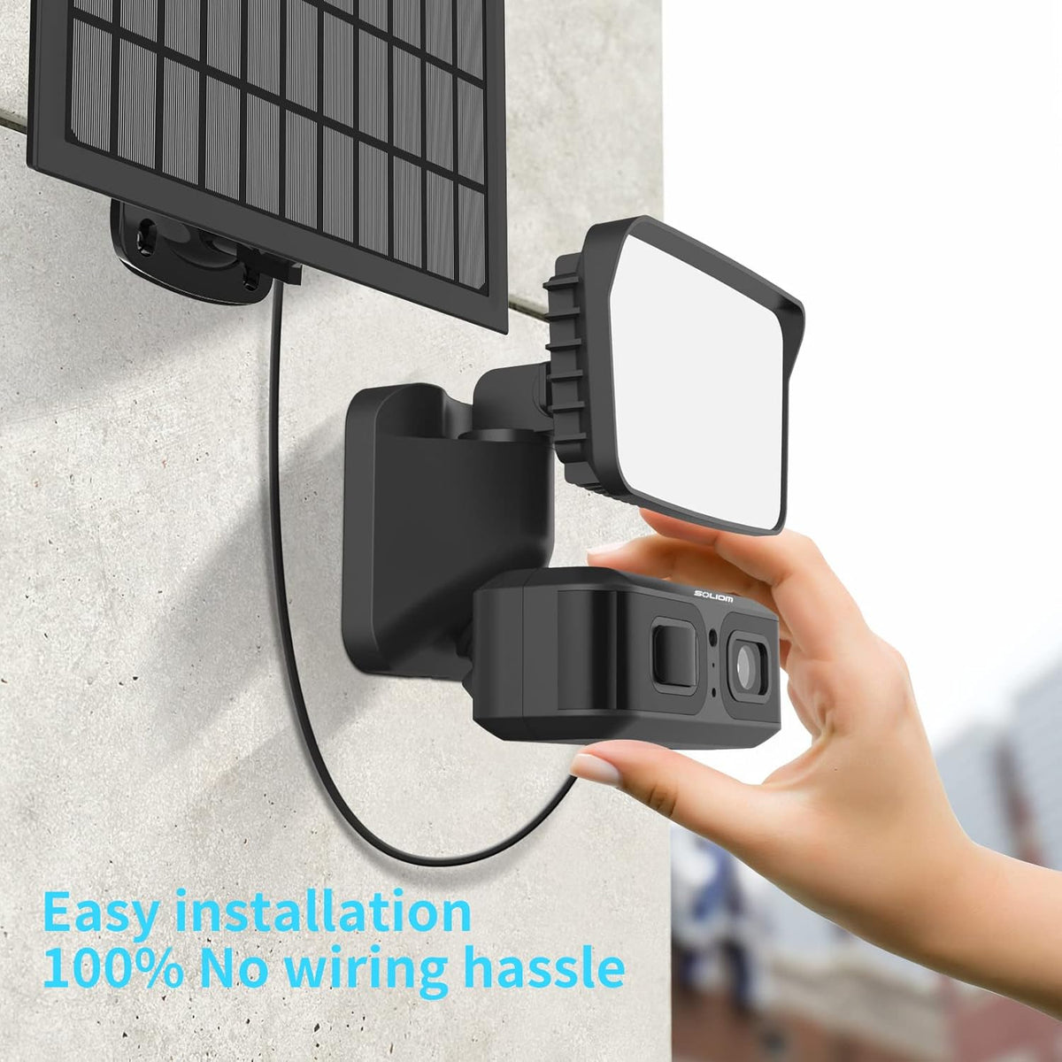 Wireless Solar Battery Powered Outdoor Security Camera with 2-Way Audio and IP66 Waterproof N616820