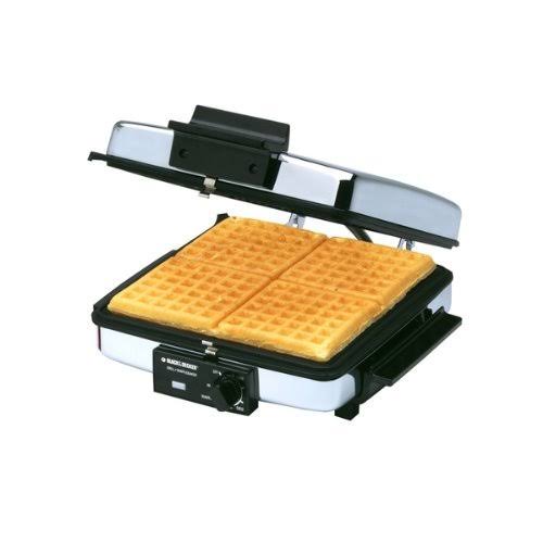 Compact Nonstick 3-in-1 Indoor Grill/Griddler & Waffle Maker with Chrome Housing O551133