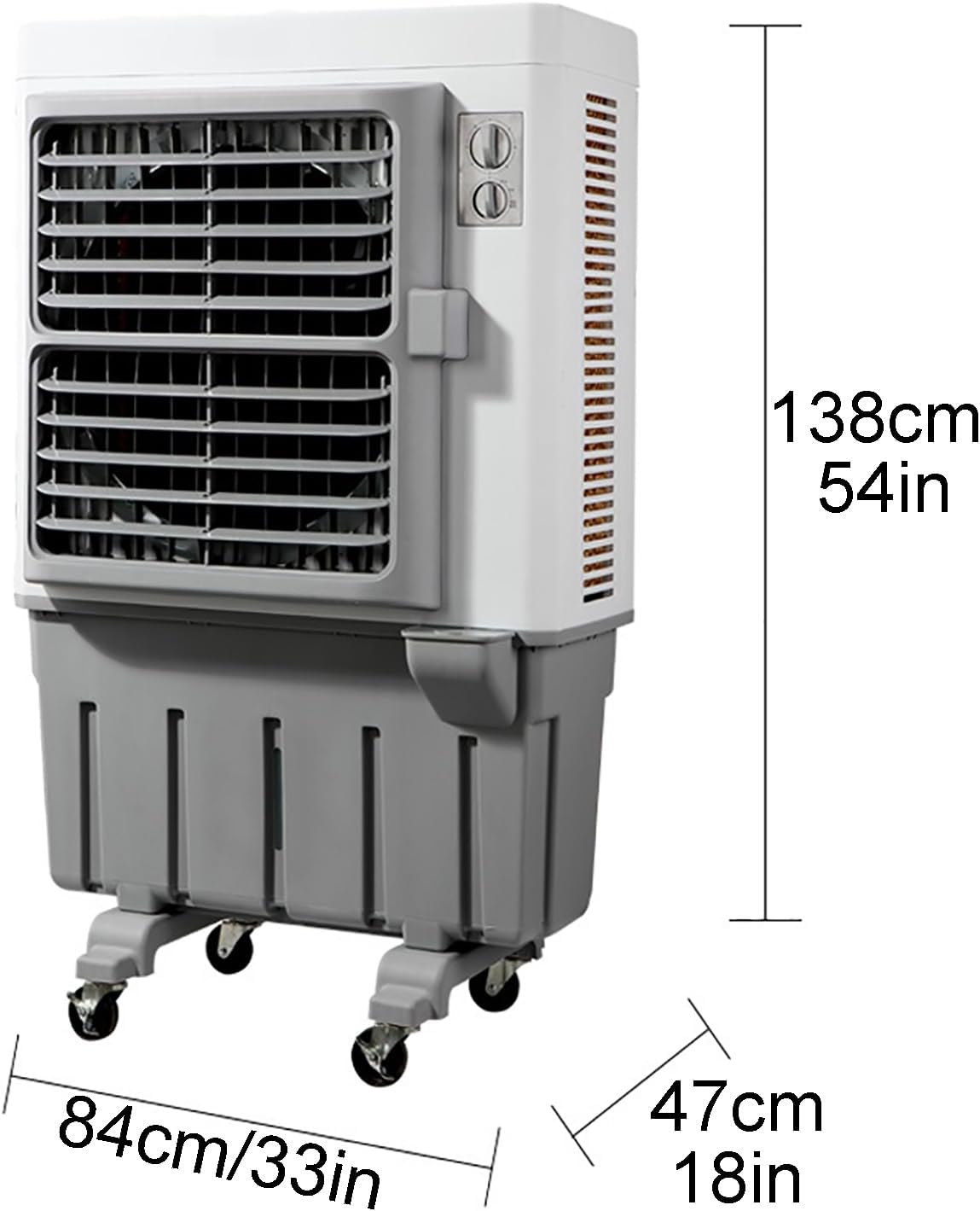 Commercial Evaporative Air Cooler Fan, 3-in-1 Swamp Cooler with 120L Water Tank, 3 Speeds A909