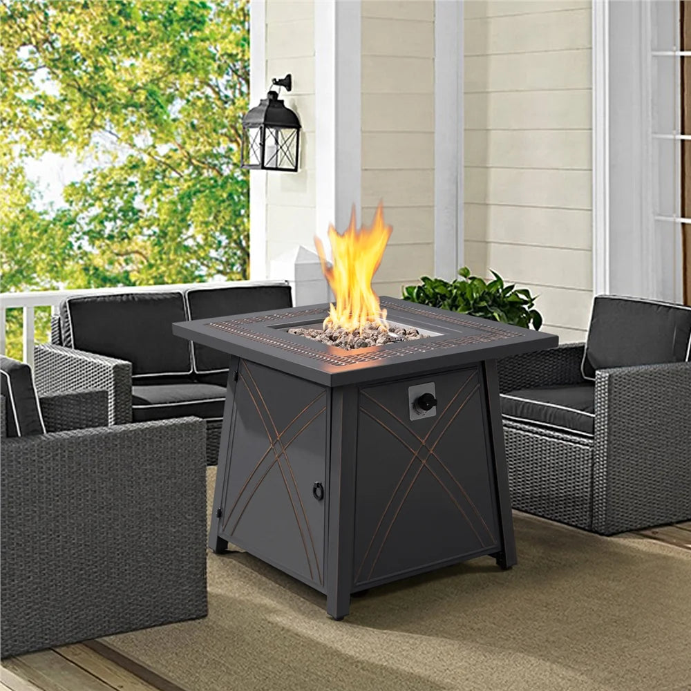 Copper Propane Fire Pit Table A5932
