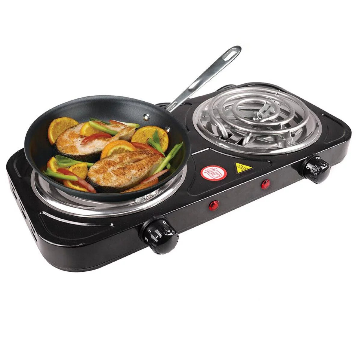 Electric Stove Dual Burner Portable Compact Hot Plate T8879