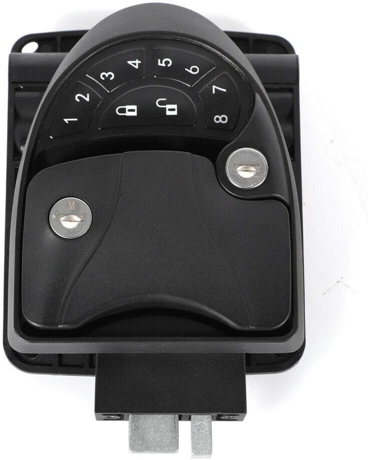 Keyless Entry Door Lock Latch Handle Knob Deadlock (Black) K62097