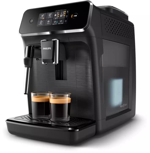 Black Fully Automatic Espresso Machine with Ceramic Grinder R385