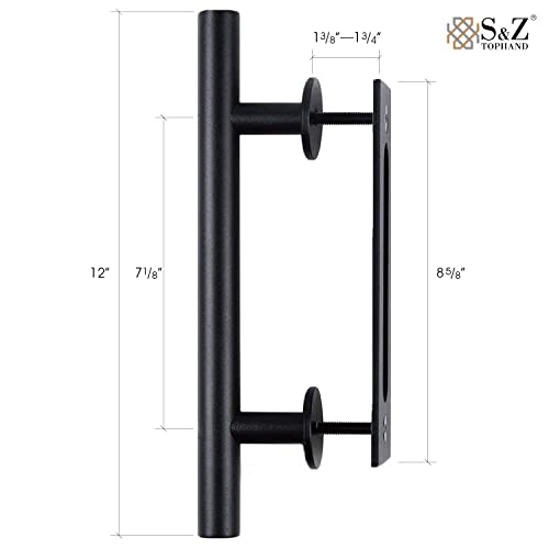20 in x 84 in Elephant Gray Solid Wood Barn Door with Sliding Door Hardware Kit O13126