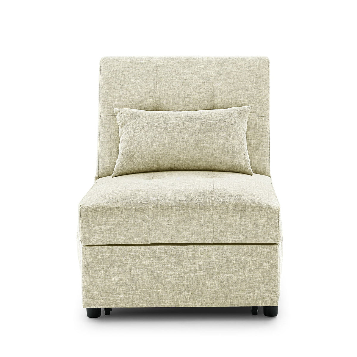 Beige Folding Sofa Bed Chair with Storage Bag S4261